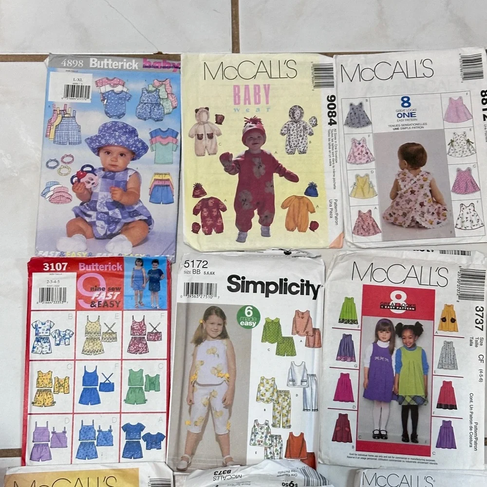Vintage Sewing Pattern Collection bundle 12 patterns - Picture 2 of 5